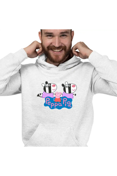 OEM Ανδρικό Φούτερ Twin Zebras Zuza Zaza Peppa Pig