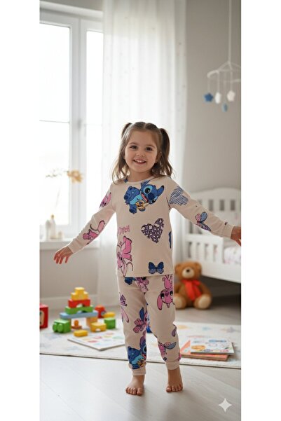 Yalçınoğlu Kids Girls' Pajama Set I Long Sleeve Comfortable Home Wear I Cotton - Soft Girls' Set