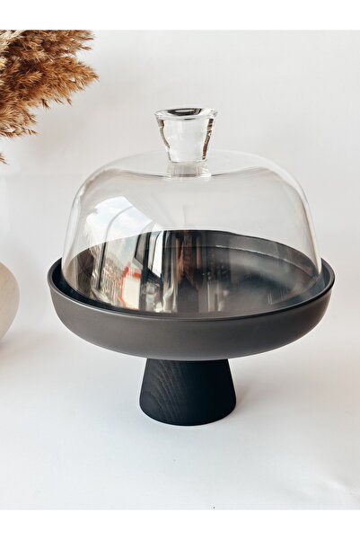 Madas Desıgn Kurabiyelik,sunumluk,ayaklı sunumluk,cam kapaklı stand,Salata ka...