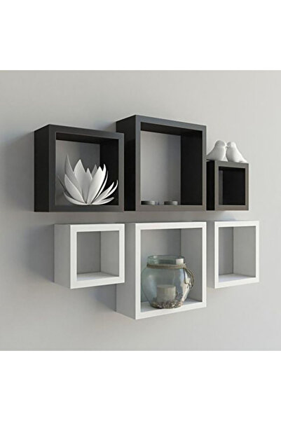 Modern home Floating Square Cube Wall Shelves Multicolour (20 x 20+30 x 30+40 x 40) x 13) x 2cm