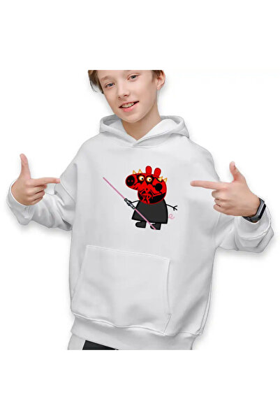 OEM Παιδικό Φούτερ με Κουκούλα Peppa Pig Star Wars Darth Maul