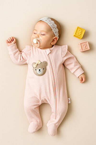 AKİ MODA KİDS AKİMODA KİDS kız bebek yenidoğan %100 pamuklu tulum