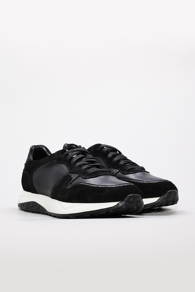 TUGERDİ Black Antique Genuine Leather Lace-Up Eva Sole Quality Men's Sneaker Shoes Tg0953013125612