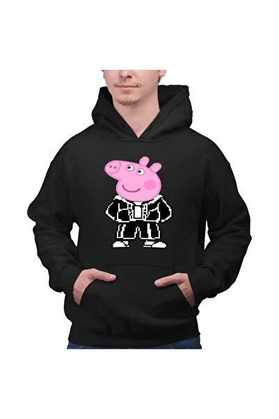 OEM Ανδρικό Φούτερ με Κουκούλα Peppa Pixel Art