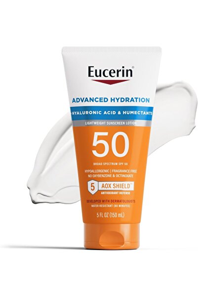 Eucerin لوشن الجسم الواقي من الشمس بعامل حماية من الشمس 50، 5.5 أونصة سائلة