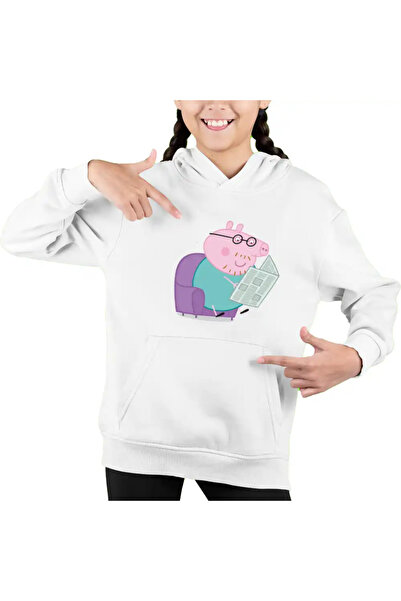 OEM Παιδικό Φούτερ για Κορίτσια Μπαμπάς Πέππα το Γουρουνάκι που Διαβάζει την ...