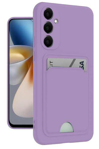 NewFace ZEROSHOP سامسونج جالاكسي M15 سيليكون مع بطاقة كيلفن - أرجواني