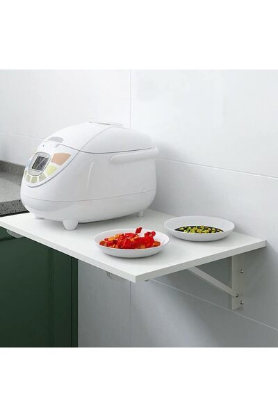 Modern home Wall-Mounted Folding Table & Desk – White Finish 100x40 cm Space-Saving Design