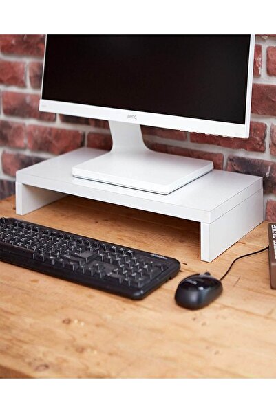 Modern home Laptop and Monitor Stand - 50×24×15 CM - White