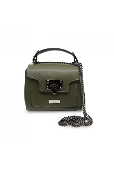 BESSO Geantă de mână Anima Forte verde închis din piele naturală