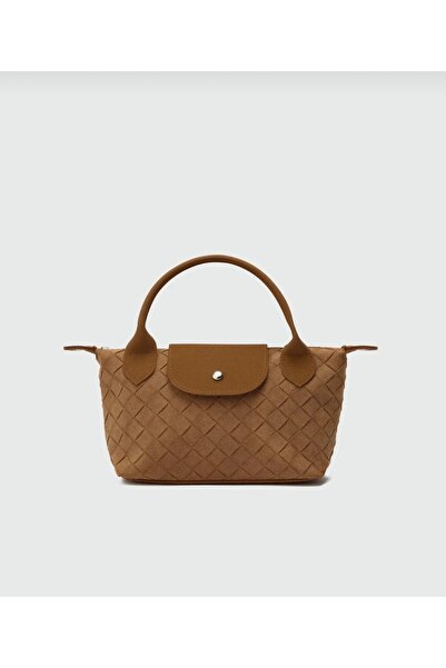 OLİVYA Nocpe süet örgü çapraz çanta taba