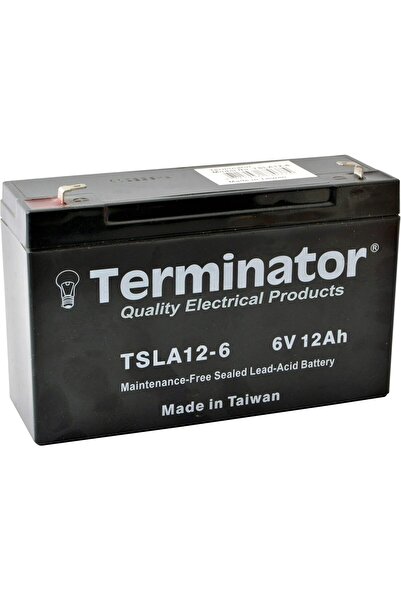 Terminatör بطارية حمض الرصاص المُغلقة من Terminator، 6 فولت - 12 أمبير/ساعة (...