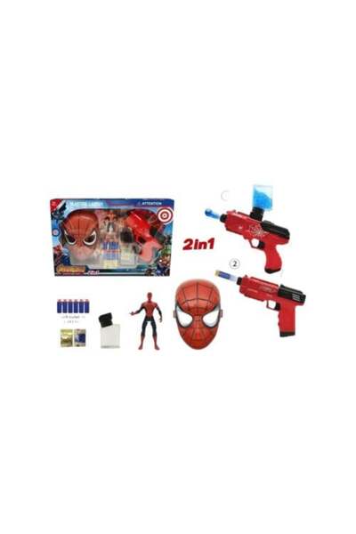 Generic Spider-Man 2-in-1 Toy (Gun + Character + Mask)