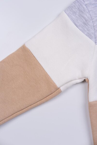 agugu Dream Gofre Printed Sweet Hooded 2-Piece Set Beige