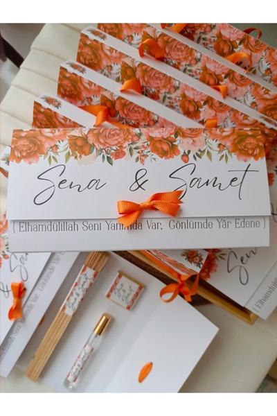 naz mutlu designorganizasyonhediyelikçikolataçiçek 3'lü Nişan Hediyeliği Seti...