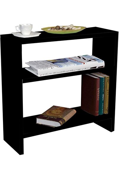 Modern home Side Table, End Table,Sofa Table (FinishBlack Pre-Laminated Board, Engineered Wood)
