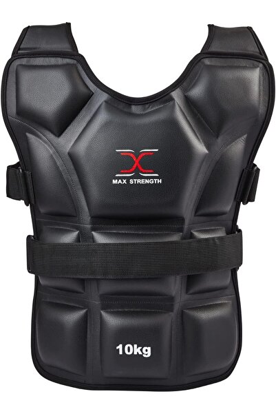 MAX STRENGTH Weight Vest 10kg, 15kg, 20kg, Adjustable Weighted Vest for Men Women Weight Loss Gym Ru
