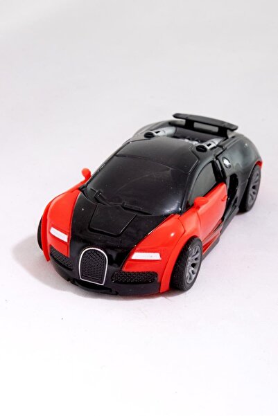 agugu سيارة سوداء وحمراء تتحول إلى روبوت لعبة