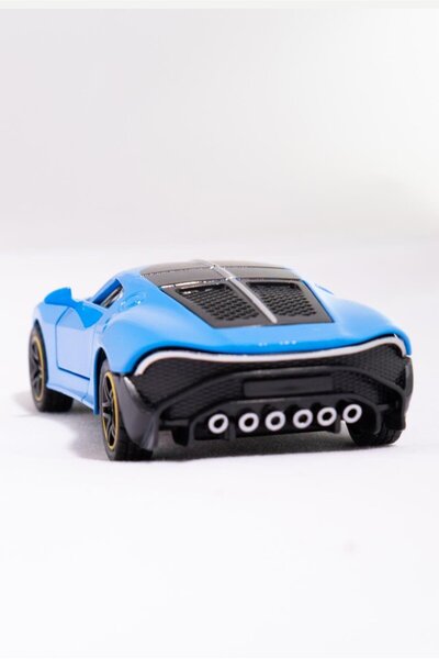 agugu سيارة لعبة رياضية زرقاء من بوغاتي قابلة للسحب والتحرير