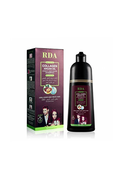 RDA شامبو صبغة الشعر بزيت الأركان والكولاجين بور غندي احمر - 400 مل