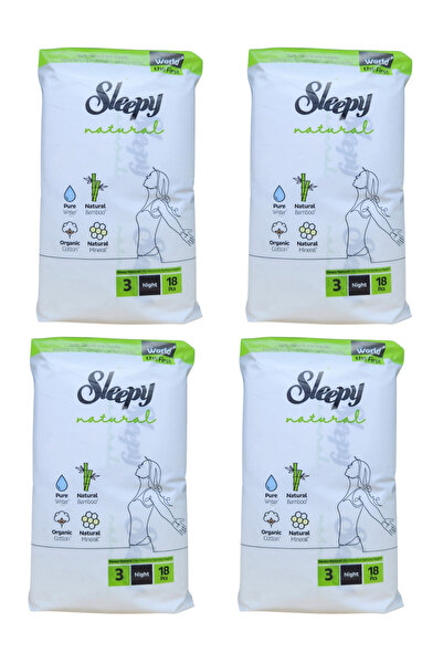 Sleepy Natural Ped Night 18-Pack X 4 Pieces