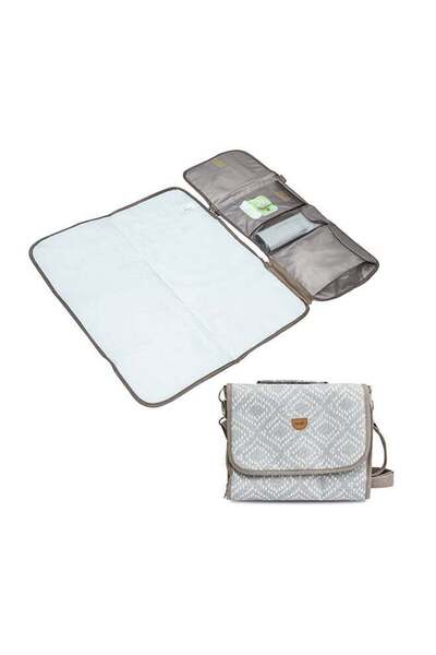 Moon Portable Diaper Changing Station - Waterproof Foldable Baby Travel Changing Bag kit, Beige