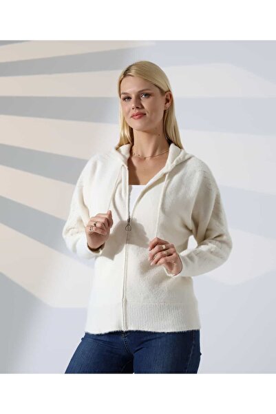 REDMİNA fashion Basic Hooded Knit Cardigan