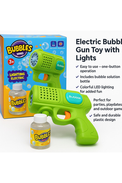TSUMAB Electric Bubble Toy with Lights – Bubble Maker Machine for Kids