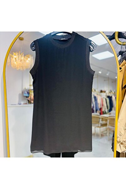 qmash ÖNÜ ŞİFON DETAYLI KOLSUZ İÇLİK