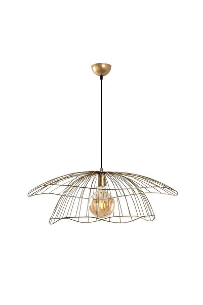 MOİRA Mantar Büyük Tekli Tel Sarkıt Avize Gold, Sarkıt Lamba Aydınlatma MANTA...