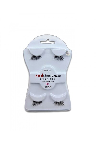 Red Cherry ريد شيري طقم رموش اسود - DS 03