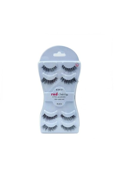 Red Cherry ريد شيري طقم رموش اسود - DW 01