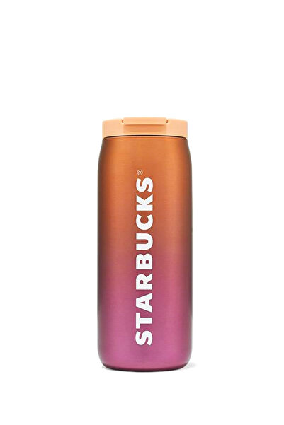 Hızlı Dükkan Stainless Steel Thermos - Pink Orange Transition - 355 ml