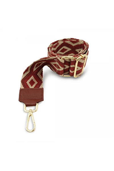 BESSO Replacement strap with leather for bag, red and cream model
