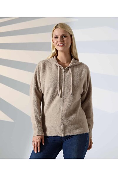 REDMİNA fashion Basic Hooded Knit Cardigan