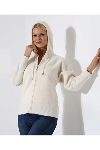 REDMİNA fashion Basic Hooded Knit Cardigan