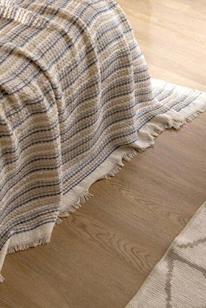 Madame Coco Marinos Double Bedspread - Indigo