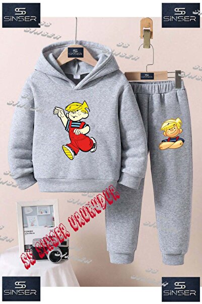 SS SİNSER Παιδικό Unisex Σετ Φούτερ με Κουκούλα και Στάμπα "DENIS COCUK EL SA...