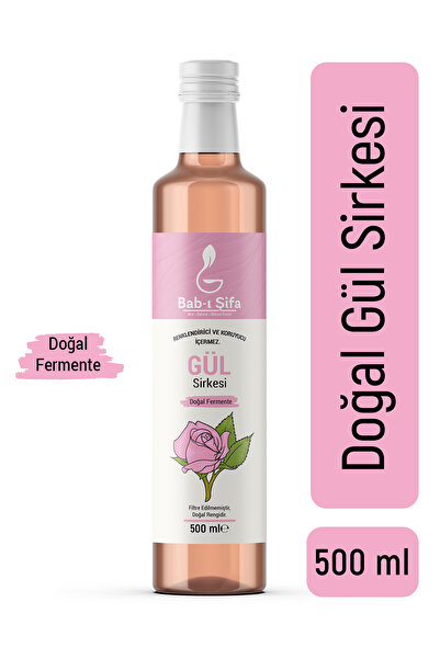 Bab-ı Şifa Doğal Fermente Gül Sirkesi 500 ml – Katkısız & Koruyucusuz Cam Şişe