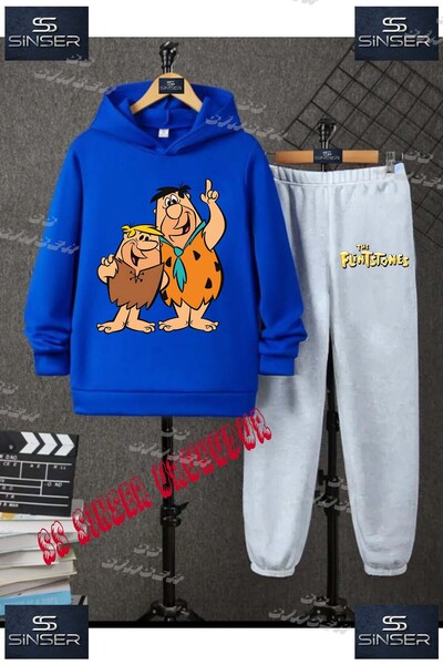 SS SİNSER طقم بدلة رياضية للأطفال من الجنسين مطبوع عليها عبارة 'فريد وبارني ت...