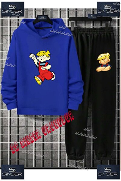 SS SİNSER Παιδικό Unisex Σετ Φούτερ με Κουκούλα και Στάμπα "DENIS COCUK EL SA...