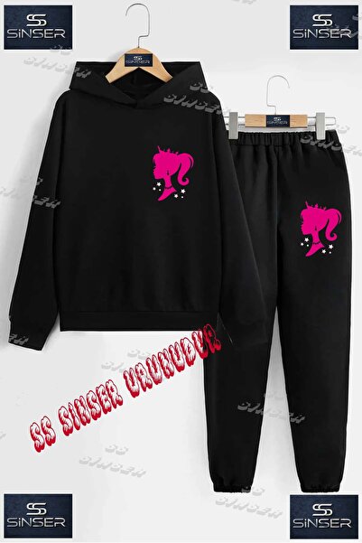 SS SİNSER Set de trening cu hanorac imprimat pentru copii, unisex, "BRBY HEAD...