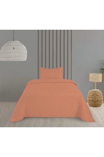 Bella Home Tek Kişilik Sonnia Yatak Örtüsü Seti - Kiremit