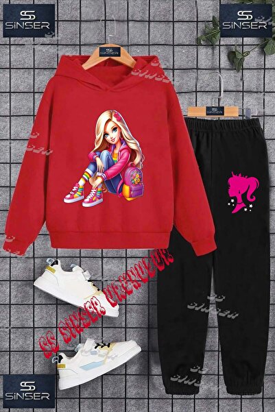 SS SİNSER Детски унисекс спортен екип с качулка и принт „BRBY SIDE POCKET”