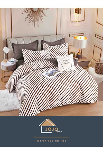 JOJO HOME Bed linen, fine cotton, double bed, 230x240, with pattern