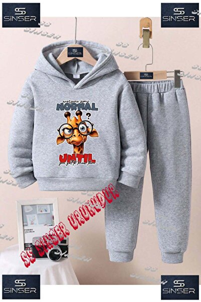 SS SİNSER Set de trening cu hanorac imprimat pentru copii, unisex, cu imprime...