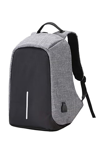 Primo Plus Anti-Theft Backpack With External USB Charging Port Grey