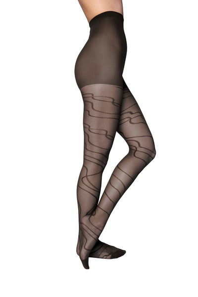 PETRA-ELISA 15 Den ELITE Tights with Sofia pattern, Black, L