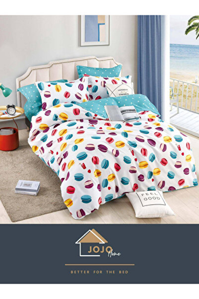 JOJO HOME Bed linen, fine cotton, double bed, 230x240, with pattern