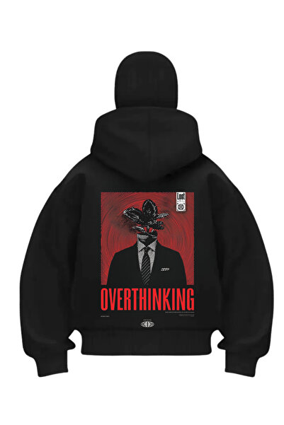 weywot سترة كارديجان مطبوعة باللون الأسود من Overthınkıng بتصميم قناع الثلج الساموراي